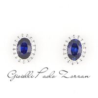 Orecchini Zorzan Gioielli Donna Orecchini zaffiri e diamanti in Oro bianco Zaffiro 1.03 Ct ORPZ44508 - ORPZ44508